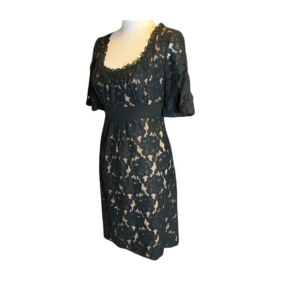 Vintage LOFT Babydoll Dress 90s Inspired Bridgerton Regencycore Puff Sleeve Sz 6 - Picture 3 of 9